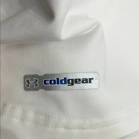 Under Armour Men's White Long Sleeve Performance Tee Coldgear Fitted - Picture 3 of 9